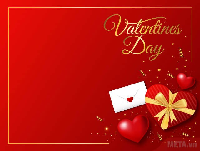 Thiệp Valentine 2023 đỏ thắm