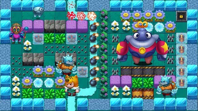 Đặt bom để làm nổ tung kẻ thù trong game Bomb Man Legend