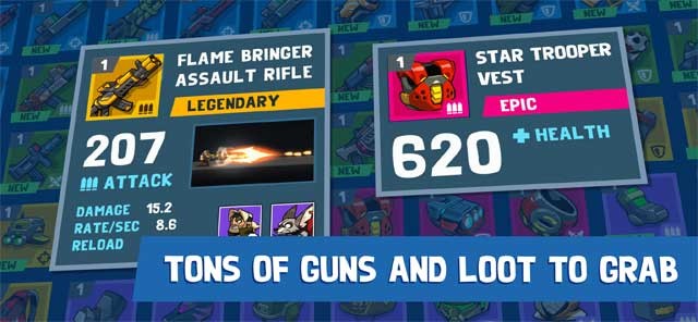 Khám phá nhiều loại súng và đồ loot khác nhau