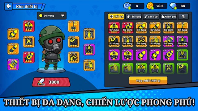 Kho thiết bị đa dạng