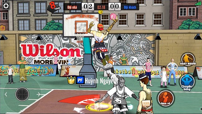 Một cảnh thi đấu trong game Bong Ro Mobi