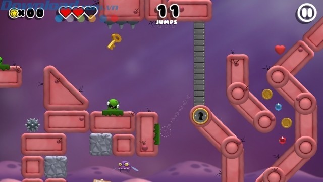 Tránh các vật cản trong mũi, thu thập vàng và về đích