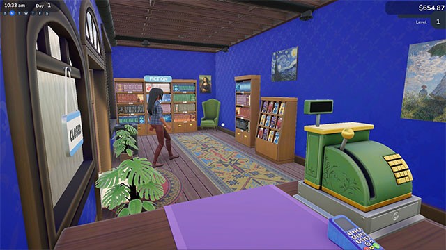 Mở hiệu sách của riêng mình và quản lý bán hàng trong Bookshop Simulator