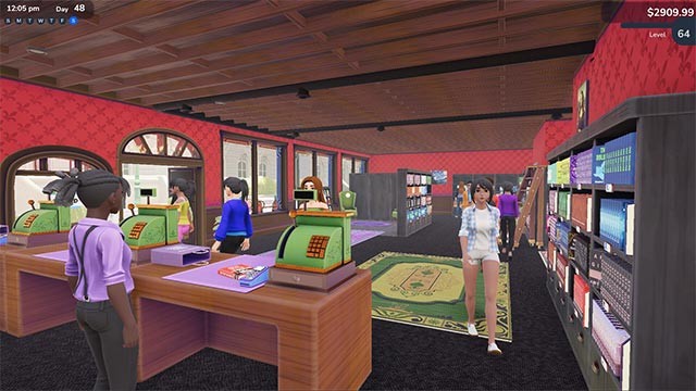 Sử dụng số tiền kiếm được trong Bookshop Sim để trang trí, mở rộng cửa hàng sách