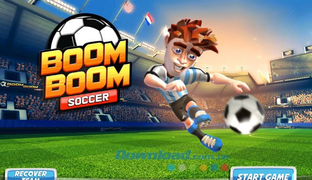 Giao diện chơi game Boom Boom Soccer trên Android