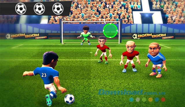 Sút bóng vào mục tiêu trong game để ghi điểm