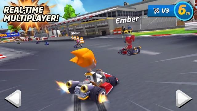 Tham gia cuộc đua xe Kart nhiều người chơi trong game Boom Karts