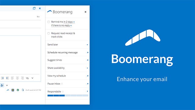 Phần mềm quản lý Email Outlook - Boomerang