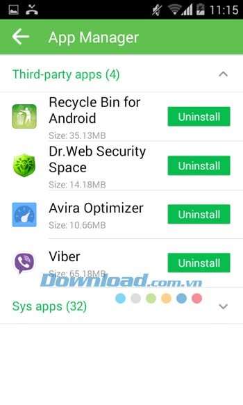 Quản lý ứng dụng trên máy với Booster