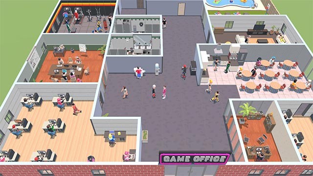 Bosslife Office Manager là game mô phỏng công ty khởi nghiệp với góc nhìn từ trên xuống