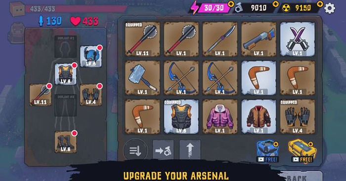 Nâng cấp kho vũ khí đa dạng của bạn trong game Box Head: Zombies Must Die