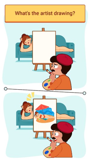 Brain Riddle là game tẩy xóa tranh và giải đố thú vị