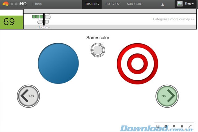 Nhiều bài tập rèn luyện trí não hiệu quả của BrainHQ