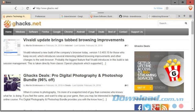 Chia tab thành 2 trang
