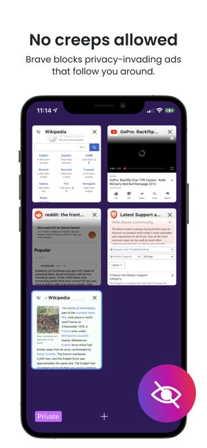 Brave Mobile chặn quảng cáo hiệu quả