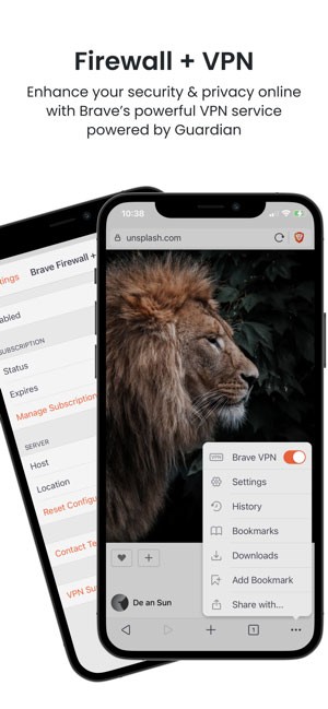 Brave Browser tích hợp VPN và tường lửa