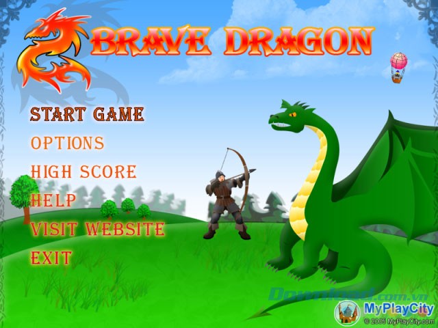 Thực đơn game Brave Dragon