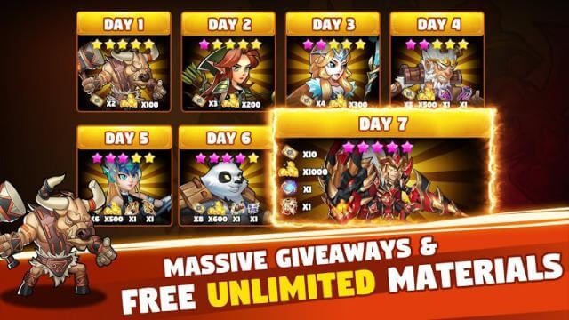 Phần thưởng không giới hạn mỗi ngày