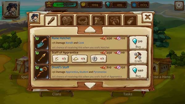 Mở khóa nhiều tính năng thú vị trong Braveland Heroes