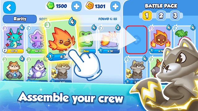 Tập hợp đội hình động vật chiến đấu mạnh mẽ của bạn trong game Brawly: auto battle with pets