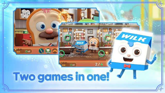 Thưởng thức 2 gameplay trong một game Bread Barbershop Differences