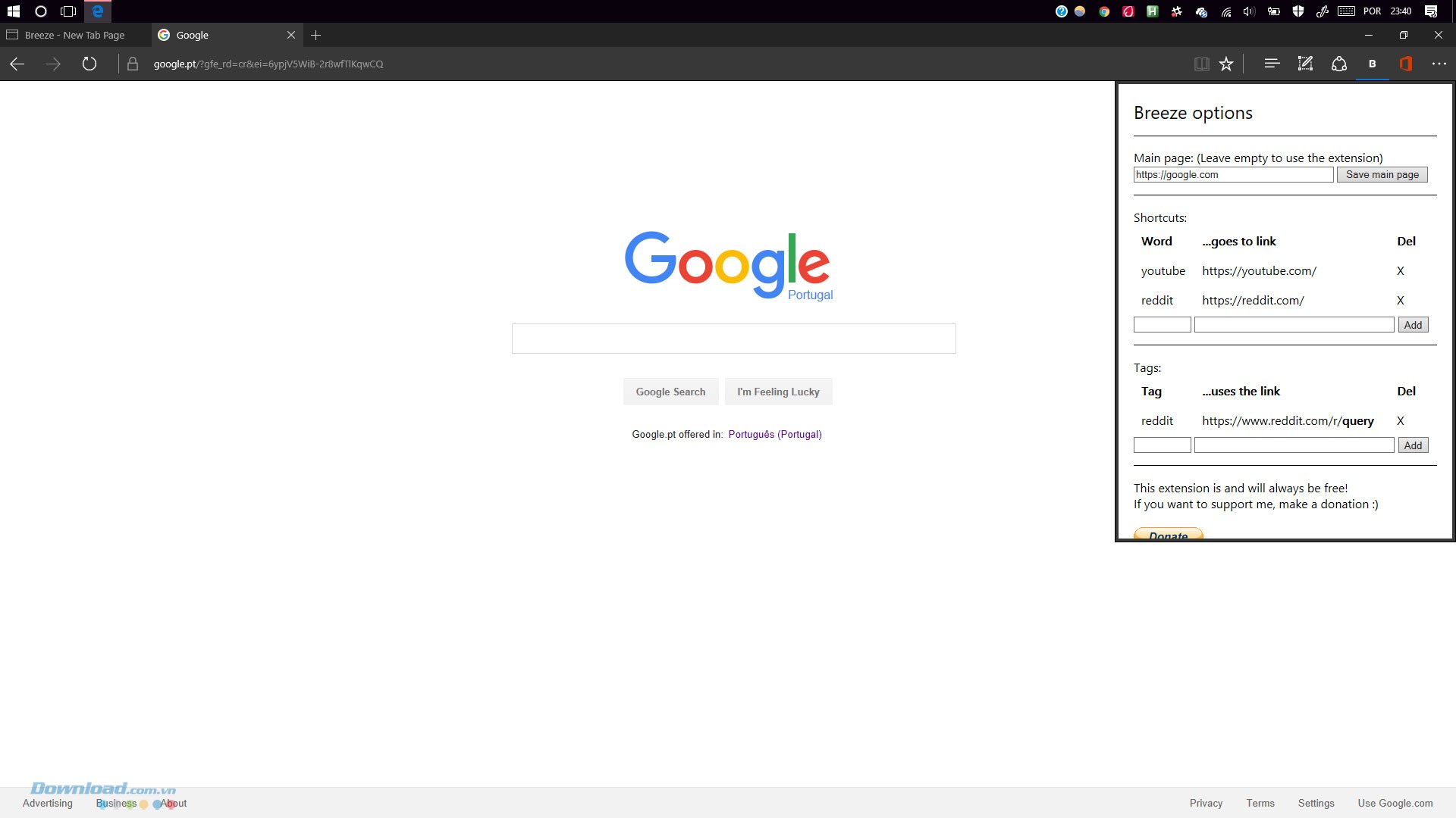 Các thiết lập cài đặt ứng dụng