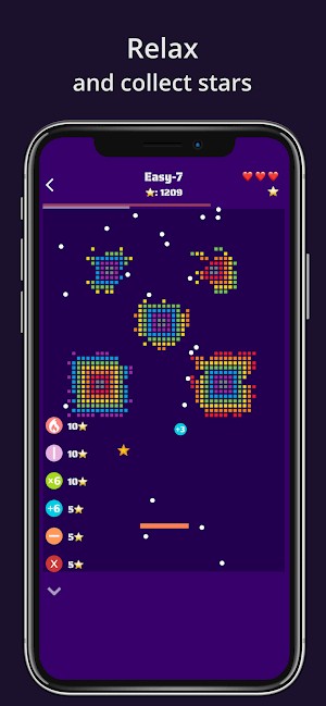 Thư giãn và thu thập các ngôi sao