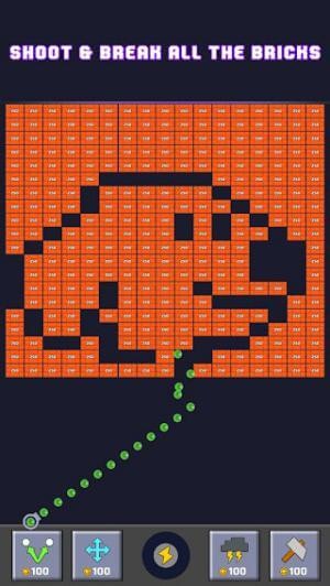 Nhắm và bắn để phá vỡ tất cả các viên gạch trong game Brick Out