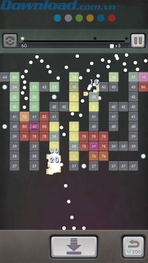 Va đập bóng với gạch để phá hủy gạch