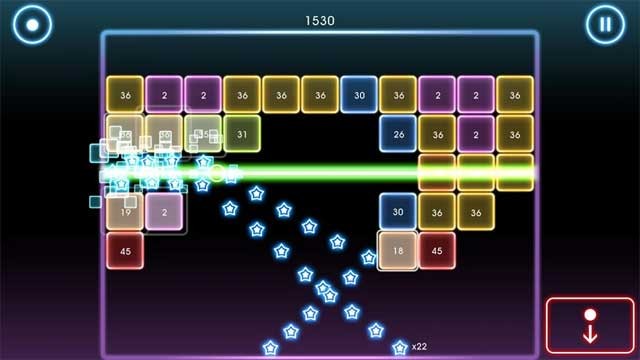 Game Bricks Breaker Quest cho Android có hai chế độ Endless và Challenge