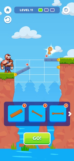 Kết nối các vật liệu để tạo thành cây cầu