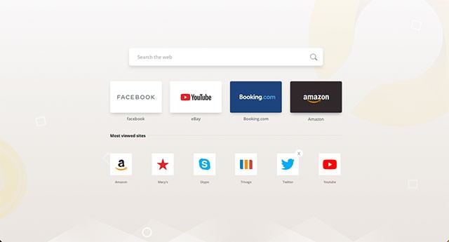 Giao diện đơn giản, hiện đại của trình duyệt web Bright Browser