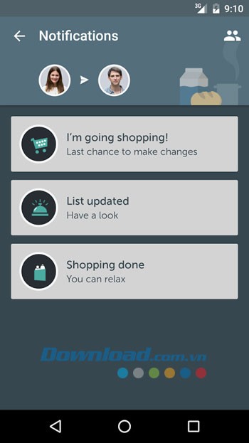 Chia sẻ trạng thái với Bring! cho Android