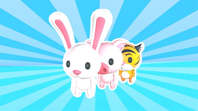 Sở hữu gói nội dung Marzipan Skin Pack với 3 skin thỏ, lợn và hổ dễ thương trong Bro Falls game