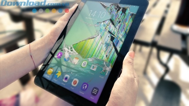 Mô phỏng nứt vỡ màn hình máy tính bảng