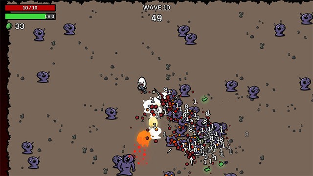 Brotato PC đưa bạn vào trải nghiệm bắn súng top-down kiểu hành động Roguelite cổ điển