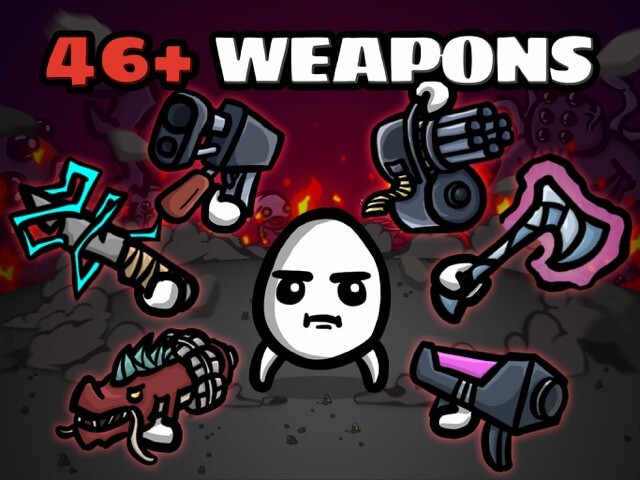 Có vô số vũ khí khác nhau cho anh hùng khoai tây của bạn sử dụng trong game Brotato