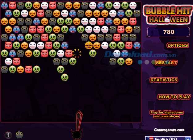 Giao diện game bắn bóng