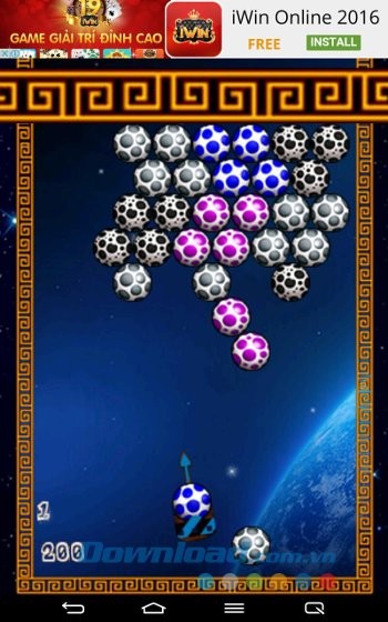 Chế độ chơi Arcade trong game Bubble Shooter