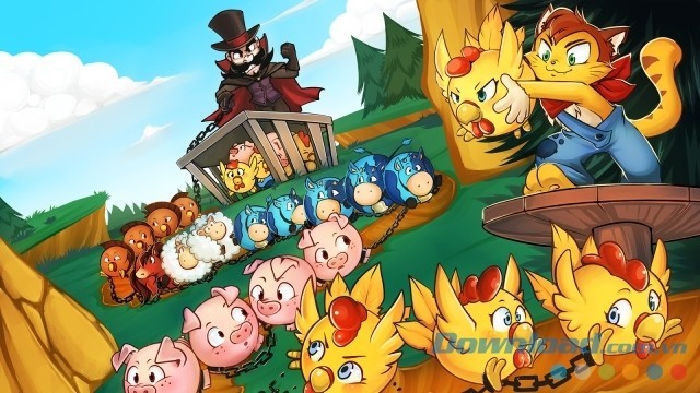 Đồ họa đẹp với thiết kế bong bóng hình thú đáng yêu, ngộ nghĩnh