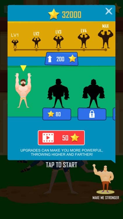 Thu thập sao để tăng cường sức khỏe cho anh chàng lực lưỡng trong Buddy Toss