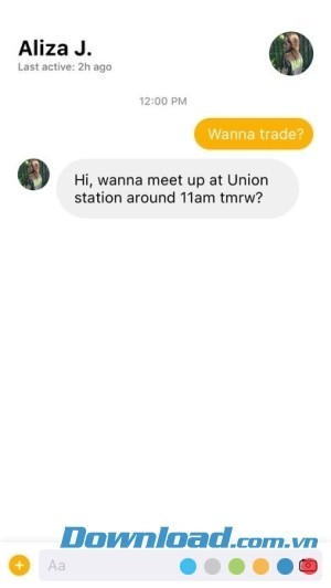 Trò chuyện nhanh chóng giữa người mua và bán