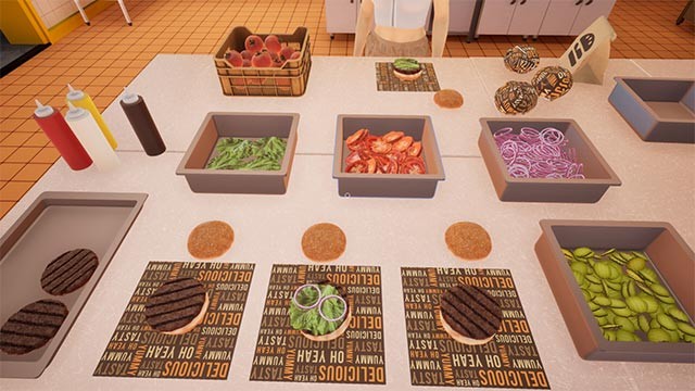 Hợp tác nhóm để nhận order, làm bánh mì kẹp và phục vụ thực khách nhanh chóng