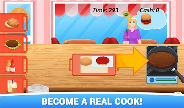 Trổ tài nấu ăn và quản lý nhà hàng trong Burger Shop - Food Empire