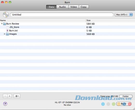 Ghi dữ liệu vào đĩa CD/DVD