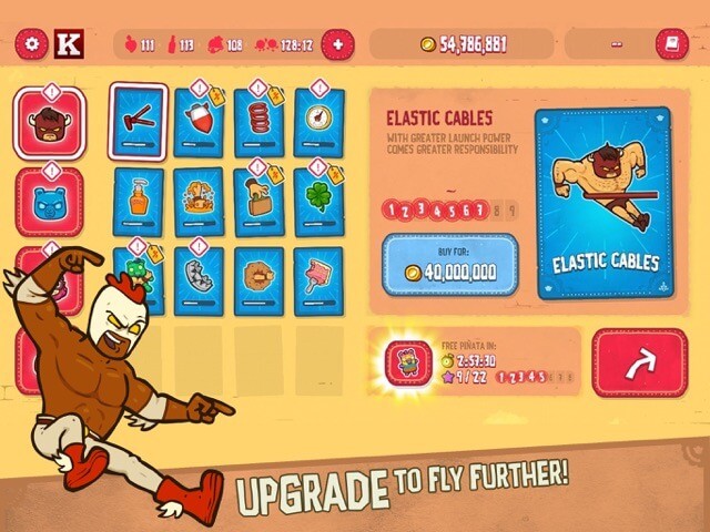 Nâng cấp chú bò tót của bạn trong game Burrito Bison: Launcha Libre