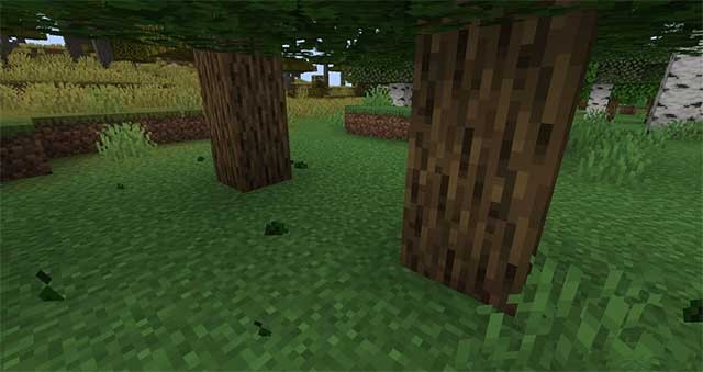 Bushy Business Mod 1.18.2 sẽ thêm vào Minecraft hiệu ứng lá rơi thú vị