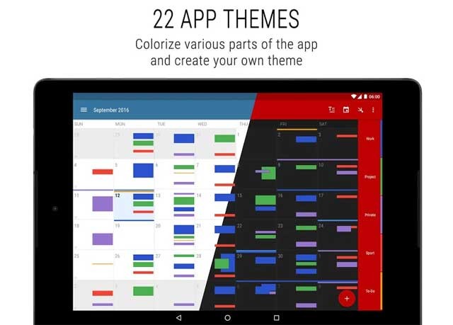 Business Calendar 2 cho Android có 22 theme đẹp mắt