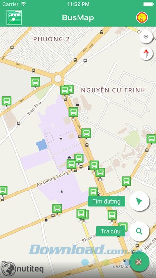 Giao diện chính của BusMap