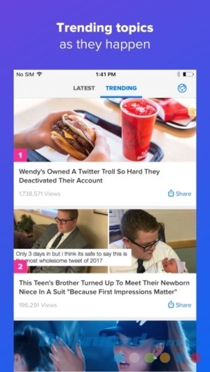BuzzFeed cho iOS cập nhật xu hướng mới nhất